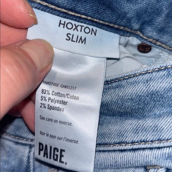 PAIGE Hoxton slim light wash Jeans 28 - Picture 5 of 9